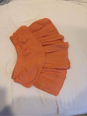 DREW Coral Tiered Mini Skirt